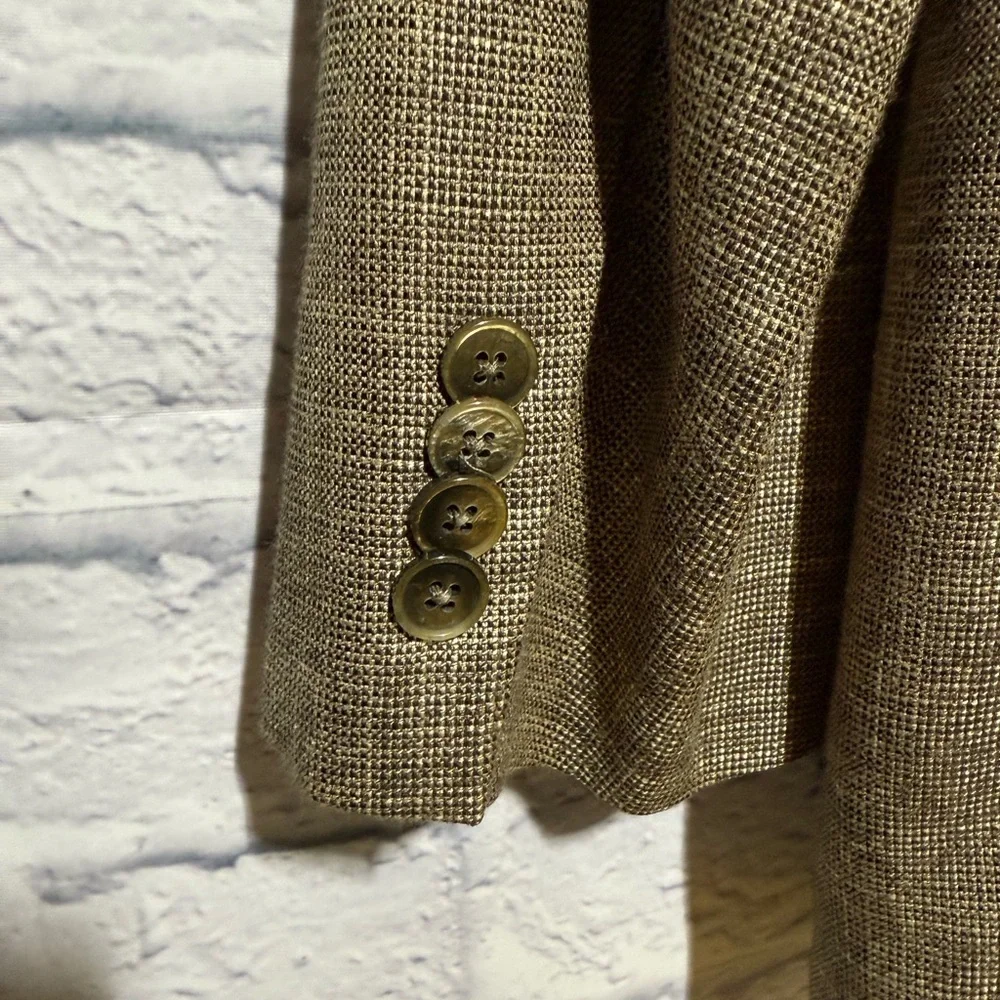 Men's Jack Victor Tan Bamboo Blazer, Size 40